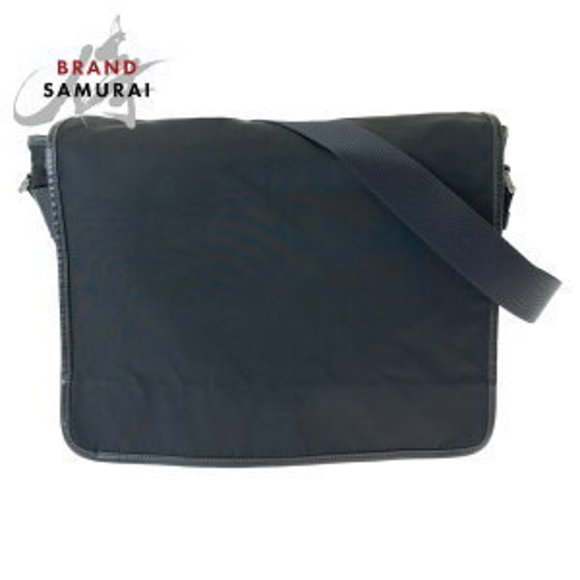Prada Tessuto triangular black Nylon Shoulder Bag messenger - Picture 1 of 9